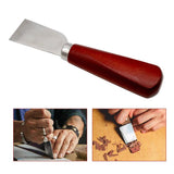 DIY Leather Skiving Cutting Tool with Wooden Handle