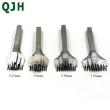 Leather Punching Tool Chisel Set DIY Polishing Teeth Forks Straps Sewing