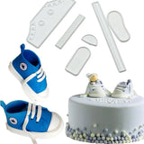 3/6pcs Baby Shoes Cake Mold - 3D Sneaker Shape Cake Decorating Tools