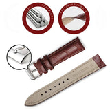 Leather Bracelets 14-24mm Watch Band + Tool