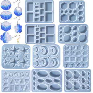 Earring Pendant Epoxy Silicone Mold Round Triangle Necklace Resin Mold