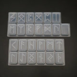 Viking Runes Resin Mold with Futhark Alphabet Wicca Silicone