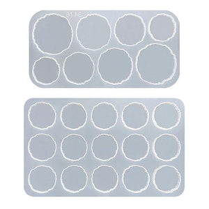 Irregular Round Silicone Coaster Molds for Resin and Cement Casting