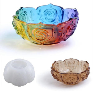 Lotus Bowl Resin Mold for Fruit Plate and Jewelry Dish