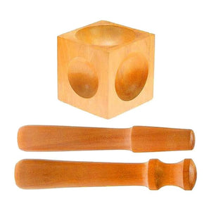 Wooden Dapping Block and Punches Set for Jewelry Making