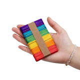 50pcs Colored Wooden Popsicle Sticks Ice Cream Stick Model Tools