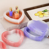 Heart-Shaped Stripe Storage Box Gypsum Mold Silicone Mold For Pot