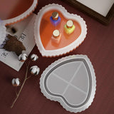 Heart-Shaped Stripe Storage Box Gypsum Mold Silicone Mold For Pot