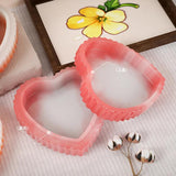 Heart-Shaped Stripe Storage Box Gypsum Mold Silicone Mold For Pot