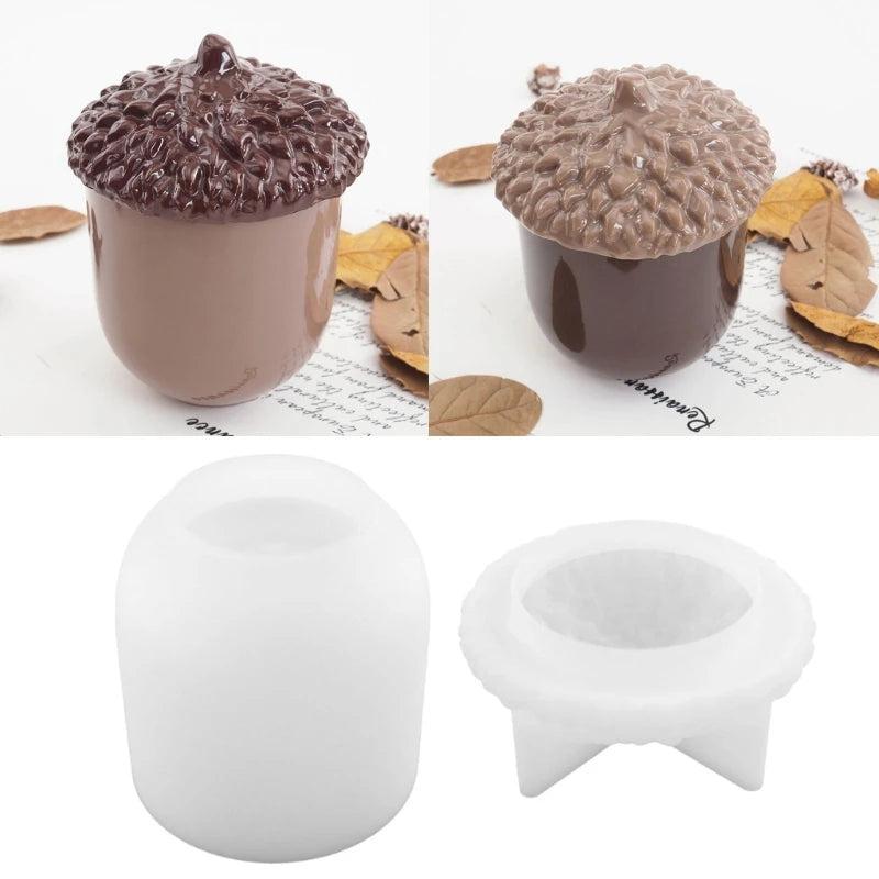 R3MC Pinecone Shape Silicone Container Mold with Lids
