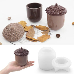 R3MC Pinecone Shape Silicone Container Mold with Lids
