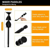8 PCS Paint Mixer Drill Attachment Epoxy Resin Mixer Paddle