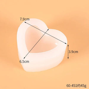 3D Heart Shapes Mirror Silicone Mold for Epoxy UV Resin