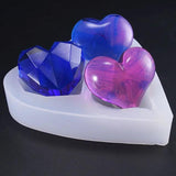 3D Heart Shapes Mirror Silicone Mold for Epoxy UV Resin