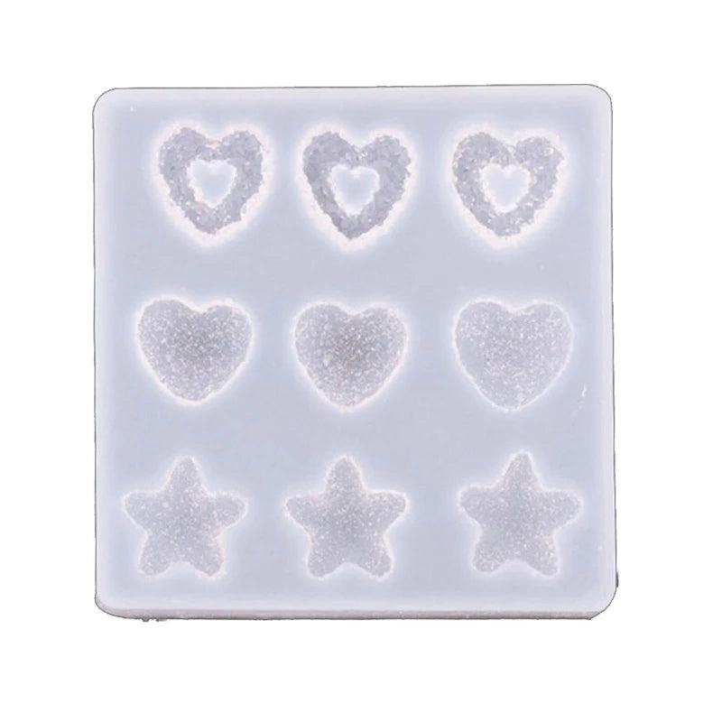 Hairpin Resin Mold Cartoon Bear Star Heart Shape DIY Craft Mould Y08E