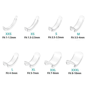 8Pcs/set Clear Ring Size Adjuster Loose Rings Reducer