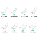 8Pcs/set Clear Ring Size Adjuster Loose Rings Reducer