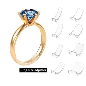 8Pcs/set Clear Ring Size Adjuster Loose Rings Reducer