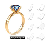 8Pcs/set Clear Ring Size Adjuster Loose Rings Reducer
