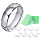 8Pcs/set Clear Ring Size Adjuster Loose Rings Reducer