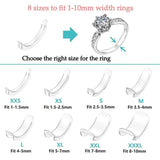 8Pcs/set Clear Ring Size Adjuster Loose Rings Reducer