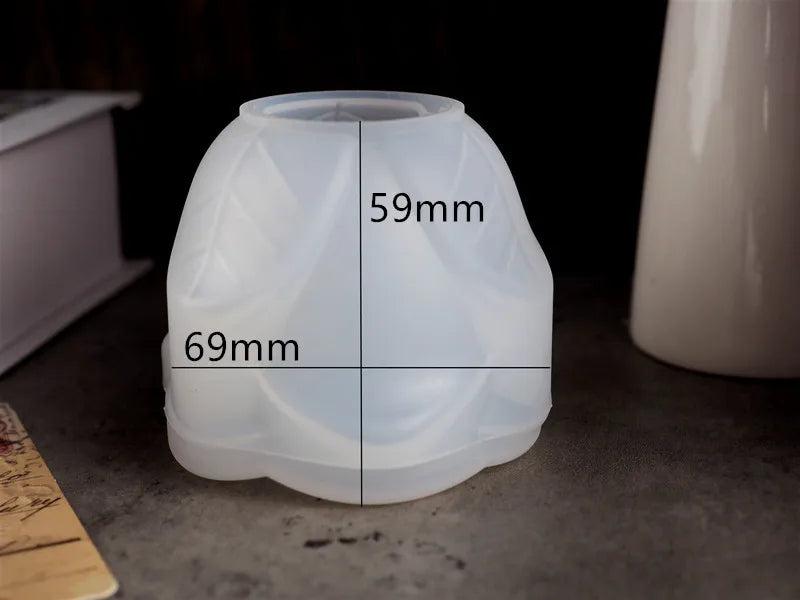 Silicone Mold Rose Flower Candle Holder Ashtray Mold