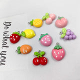 10pcs Fruit Resin Earring Charms DIY Crafts Pendant C1258