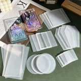 DIY Acrylic Quicksand Plates DIY Shake Empty Plate for Crafts B85D