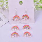 10pcs Bling Rainbow Resin Charms Pendant 14*16mm DIY Jewelry Making Craft