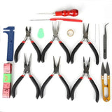 DIY Jewelry Tool Set with Pliers, Glue Storage Box, Scissors, Needles
