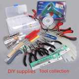 DIY Jewelry Tool Set with Pliers, Glue Storage Box, Scissors, Needles