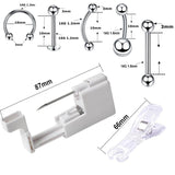 Stainless Steel Ear Piercing Gun Set with Disposable Eyebrow Nail Lip Piercing