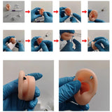 Stainless Steel Ear Piercing Gun Set with Disposable Eyebrow Nail Lip Piercing