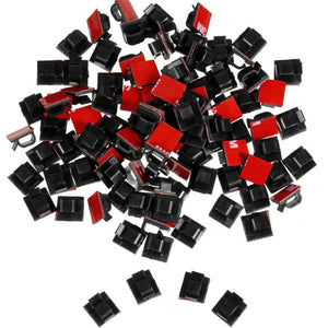 60pcs Cable Clips Self-adhesive Management Holder Clamps Wire Cord Tool