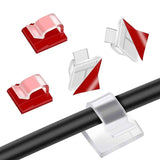 60pcs Cable Clips Self-adhesive Management Holder Clamps Wire Cord Tool