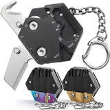 Pocket Fold Mini Coin Screwdriver Keyring Keychain Opener Small Tool