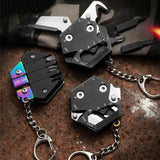 Pocket Fold Mini Coin Screwdriver Keyring Keychain Opener Small Tool
