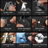 Pocket Fold Mini Coin Screwdriver Keyring Keychain Opener Small Tool