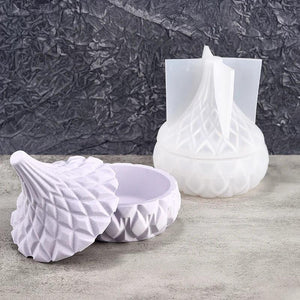 DIY Gypsum Candle Cup Mold Resin Concrete Storage Box Silicone Mould