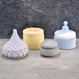 DIY Gypsum Candle Cup Mold Resin Concrete Storage Box Silicone Mould
