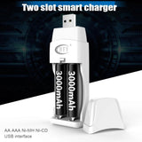 2 Slot USB Charger For AA / AAA Batteries 1.2V