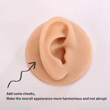 Soft Silicone Ear Model For Jewelry Display 1:1 Human Ear Model Simulation