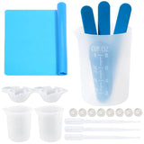Epoxy Resin Tools Silicone Pad Measuring Cups Disposable Stirring Stick Gloves