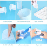 Epoxy Resin Tools Silicone Pad Measuring Cups Disposable Stirring Stick Gloves
