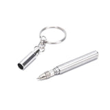 Mini Metal Pen Keychain Multifunctional Key Ring Telescopic Pen Tool