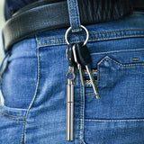 Mini Metal Pen Keychain Multifunctional Key Ring Telescopic Pen Tool
