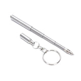 Mini Metal Pen Keychain Multifunctional Key Ring Telescopic Pen Tool