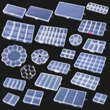 Plastic Jewelry Box Adjustable Craft Organizer Storage