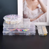 Plastic Jewelry Box Adjustable Craft Organizer Storage