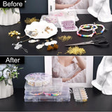 Plastic Jewelry Box Adjustable Craft Organizer Storage